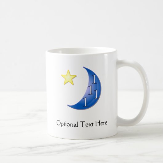 Mug Bleu Lune Bouge de café personnalisable (Droite)