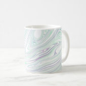 Mug Bleu marbré violet vert blanc (Devant droit)