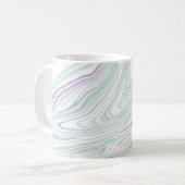 Mug Bleu marbré violet vert blanc (Devant gauche)