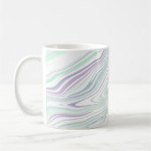 Mug Bleu marbré violet vert blanc (Gauche)