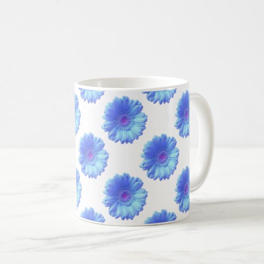 Mug Bleu marguerite (Devant droit)