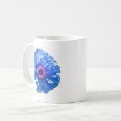 Mug Bleu marguerite bleu photo florale (Devant gauche)