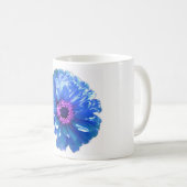 Mug Bleu marguerite bleu photo florale (Devant droit)