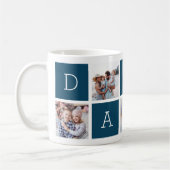 Mug Bleu marin | Custom Daddy 5 Photo Collage (Gauche)