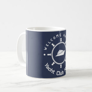 Mug Bleu Marine Ancre nautique club bateau marina