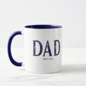 Mug Bleu Marine Année de Création Papa (Gauche)