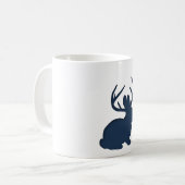 Mug Bleu marine de Jackalope (Devant gauche)