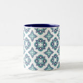 Mug bleu marine et design turquoise (Centre)