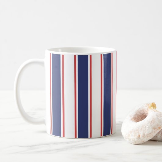 Mug Bleu marine et rouge (Avec donut)