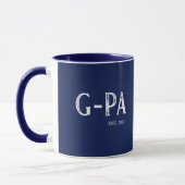 Mug Bleu Marine G-Pa Année de création (Gauche)