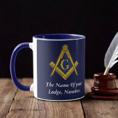 Mug Bleu marine maçonnique