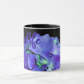 Mug Bleu mauve Hydrangeas fleurs violettes #momlife (Centre)