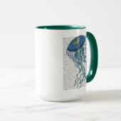 Mug Bleu méduse (Devant droit)