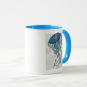 Mug Bleu méduse (Devant droit)