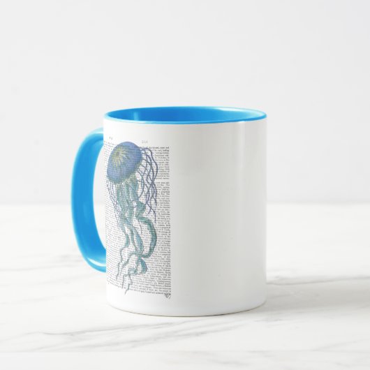 Mug Bleu méduse (Devant gauche)