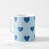 Mug Bleu mignon simple Motif de coeur (Devant gauche)