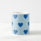 Mug Bleu mignon simple Motif de coeur (Centre)