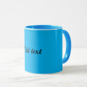 Mug bleu, MODÈLE de couleur bleu ciel, personnalisatio (Devant droit)