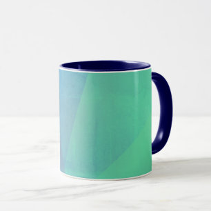 Mug Bleu moderne Aqua & Turquoise Dégradé Géométrique