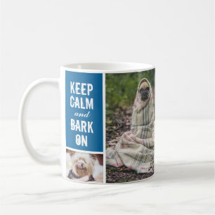 Mug Bleu Moderne Garder Écorce Calme Sur Chien 7 Photo