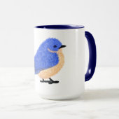Mug Bleu moderne joyeux (Devant droit)