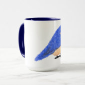 Mug Bleu moderne joyeux (Devant gauche)