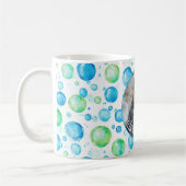 Mug Bleu moderne, Vert, Blanc C557 Photo simple bébé (Gauche)