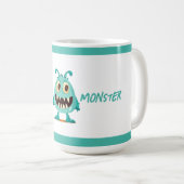 Mug Bleu/monstre/enfant/halloween (Devant droit)