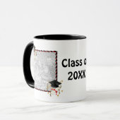 Mug Bleu mortier et diplôme (Devant gauche)