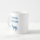 Mug Bleu mou Coeur âne VOTE BLEU (Devant gauche)