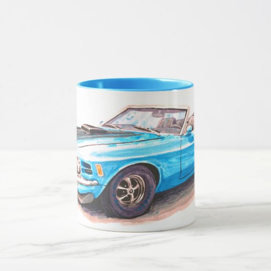 Mug bleu Mustang 1970 (Centre)