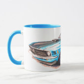 Mug bleu Mustang 1970 (Gauche)