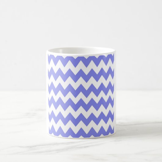Mug Bleu Myosotis à Chevron – Zigzag Blanc Impeccable (Centre)