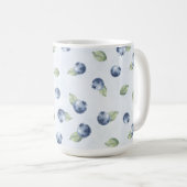 Mug Bleu Myrtilles Fruit   (Devant droit)