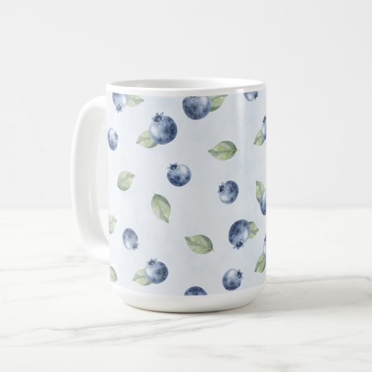 Mug Bleu Myrtilles Fruit   (Devant gauche)