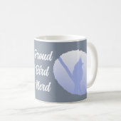 Mug Bleu Nature Silhouette Fier Oiseau Nerd (Devant droit)