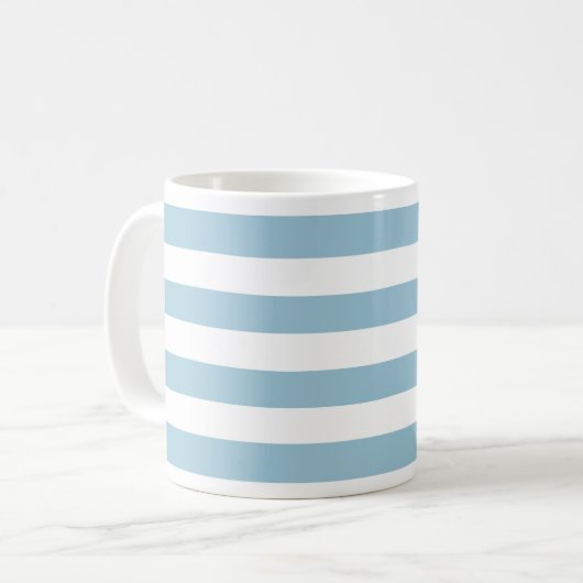 Mug Bleu nautique et Ancre marine Personnalisée (Devant gauche)