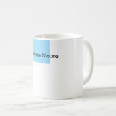 Mug Bleu Noir Blanc Simple Élégant Propre Nom (Devant droit)