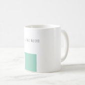 Mug Bleu Noir Blanc Uni Élégant Nom Propre (Devant droit)