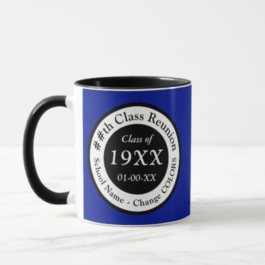Mug Bleu, noir et blanc, Musique de réunion de classe (Gauche)