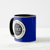 Mug Bleu, noir et blanc, Musique de réunion de classe (Devant gauche)