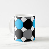 Mug Bleu Noir Gris Géométrique (Devant gauche)