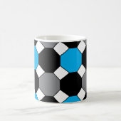 Mug Bleu Noir Gris Géométrique (Centre)