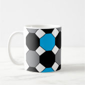 Mug Bleu Noir Gris Géométrique (Gauche)