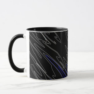 Mug Bleu noir marbré