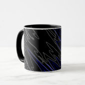 Mug Bleu noir marbré (Devant gauche)