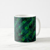 Mug Bleu noir vert rayé arrière - plan avec flou, gra (Devant droit)