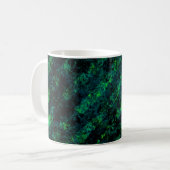 Mug Bleu noir vert rayé arrière - plan avec flou, gra (Devant gauche)