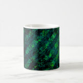 Mug Bleu noir vert rayé arrière - plan avec flou, gra (Centre)