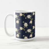 Mug Bleu Nuit Blanc Floral (Gauche)